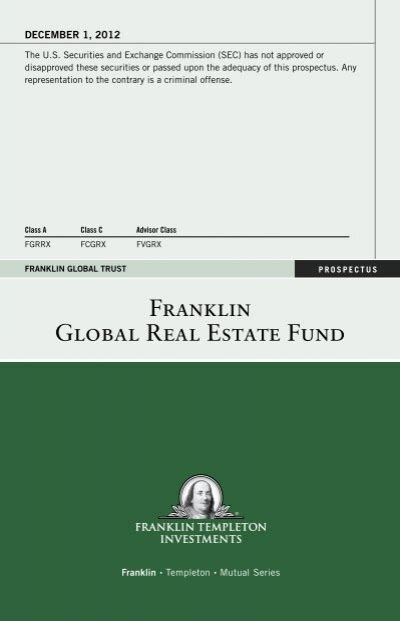 fgrrx|Franklin Global Real Estate A (FGRRX) .
